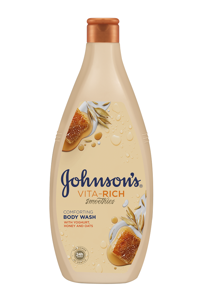 Αφρόλουτρο με Συμπύκνωμα Γιαουρτιού, Μέλι & Βρώμη Vita-Rich Smoothies Comforting Johnson’s (750ml)