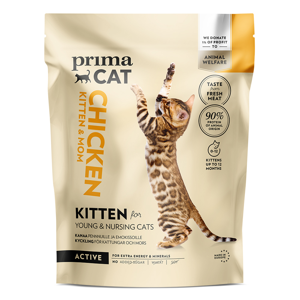 Τροφή για Γάτες που θηλάζουν και για Γατάκια πλήρης PrimaCat (1,4k)