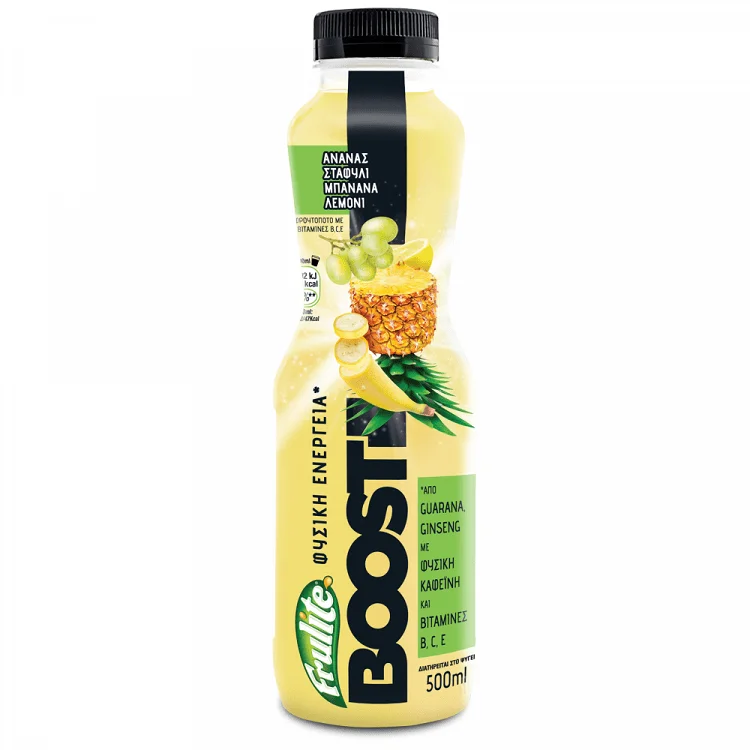 Φρουτοποτό Ανανάς Σταφύλι Μπανάνα Λεμόνι Frulite Boost (500 ml)