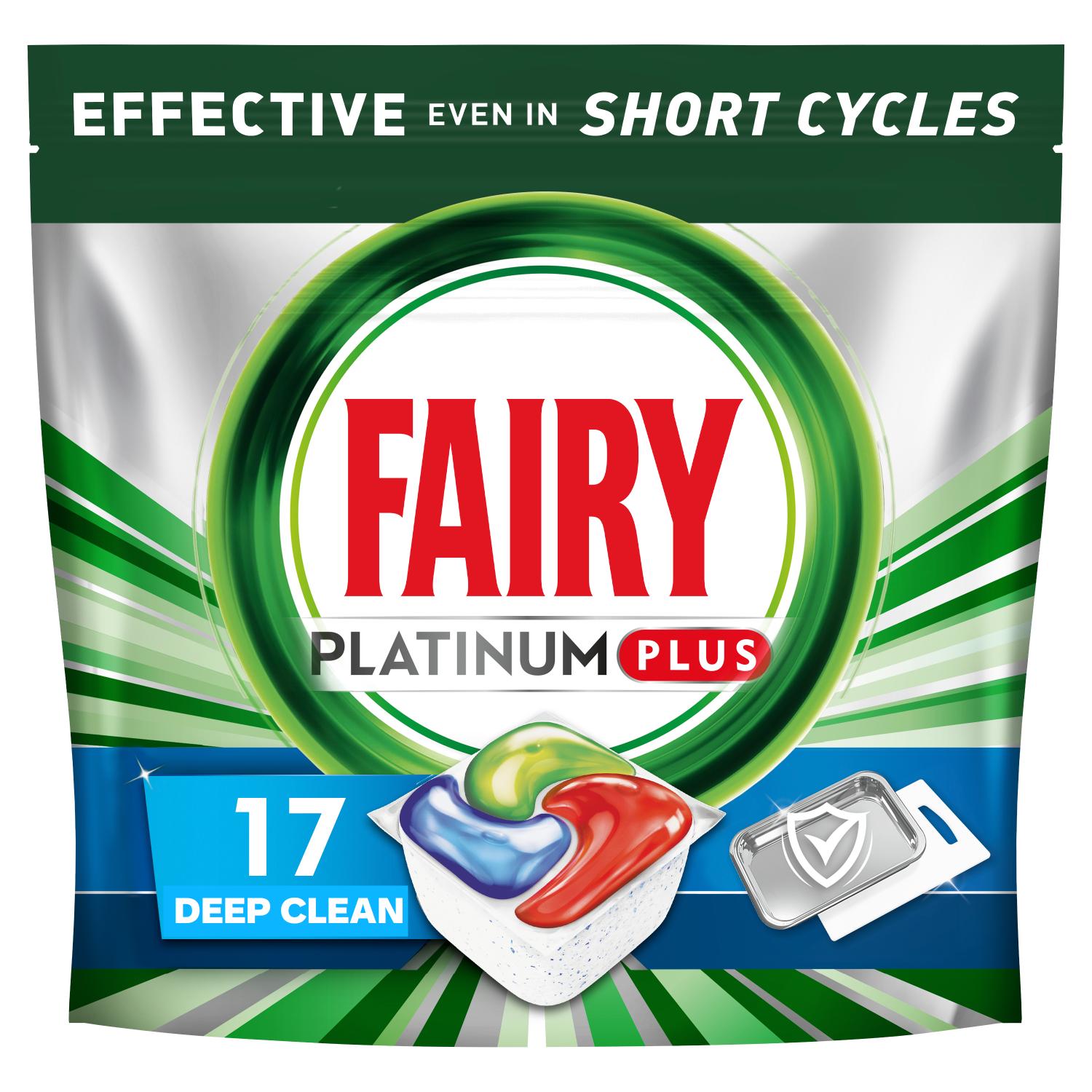 Κάψουλες Πλυντηρίου Πιάτων Platinum Plus Deep Clean Fairy (17 τεμ)
