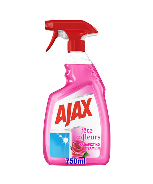 Υγρό Spray για τα Τζάμια Γιορτή Λουλουδιών Ρόδο Αυγής Ajax (750ml)