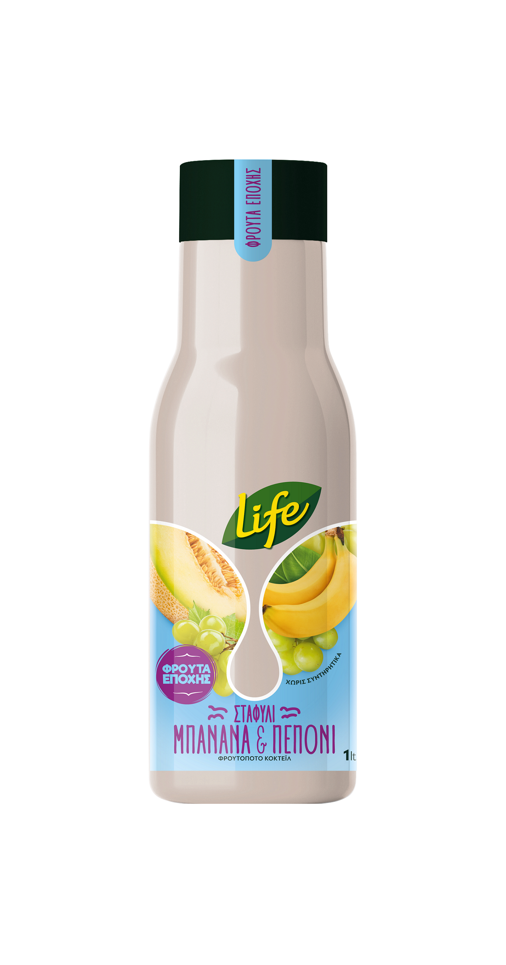 Χυμός Πεπόνι, Μπανάνα, Σταφύλι Life Fresh (1 L)