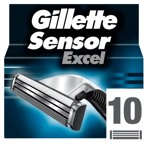 Ανταλλακτικές Κεφαλές Ξυρίσματος Sensor Excel Gillette (10τμχ)