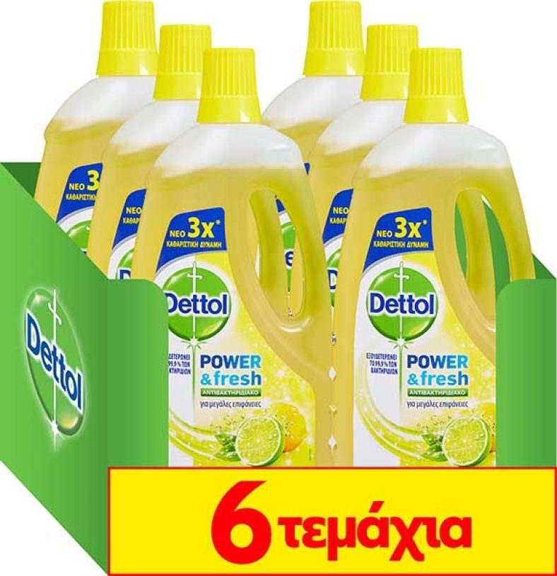 Crazy Sundays deal: DETTOL ΥΓΡΟ ΠΟΛΥΚΑΘΑΡΙΣΤΙΚΟ ΑΝΤΙΒΑΚΤΗΡΙΔΙΑΚΟ ΓΙΑ ΜΕΓΑΛΕΣ ΕΠΙΦΑΝΕΙΕΣ DILUTED CITRUS 1 LT 4+2 από 29,34€ τώρα στα 15,30€!