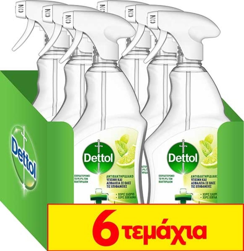 Νέα Crazy Sundays προσφορά! DETTOL ΑΠΟΛΥΜΑΝΤΙΚΟ SPRAY ΚΑΘΑΡΙΣΜΟΥ ΥΓΙΕΙΝΗ & ΑΣΦΑΛΕΙΑ LIME & MINT 500 ML 4+2 από 28,14€ τώρα στα 16,32€!