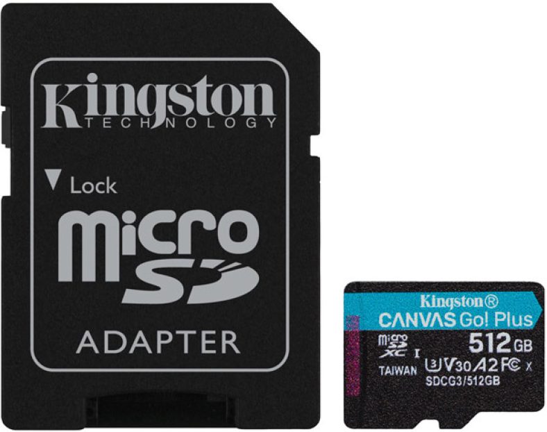 Προσφορά Crazy Sundays από το e-shop.gr! KINGSTON SDCG3/512GB CANVAS GO PLUS 512GB MICRO SDXC CLASS 10 UHS-I U3 V30 A2 + SD ADAPTER από 79,90€ τώρα στα 42,90€!