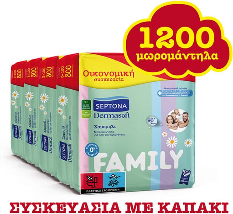 Crazy Sundays deal: ΜΩΡΟΜΑΝΤΗΛΑ SEPTONA DERMASOFT FAMILY 4 ΠΑΚΕΤΑ ΤΩΝ 300TEM από 21,40€ τώρα στα 12,80€!